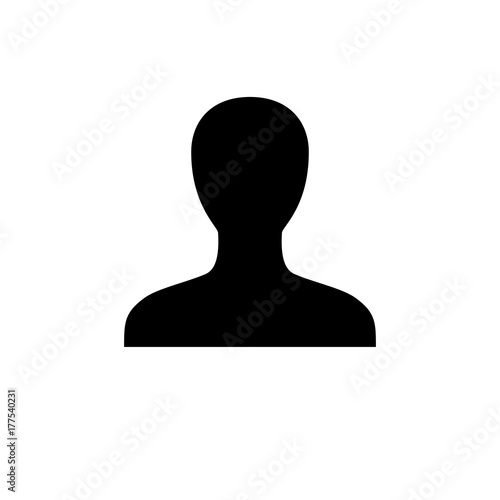 Default unisex profile icon, flat vector graphic on isolated background.