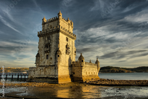 Belém Tower - fortified tower located in Lisbon, Portugal. 