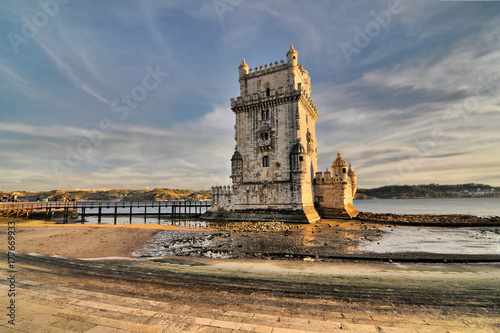 Belém Tower - fortified tower located in Lisbon, Portugal. 