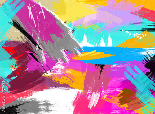 Abstract Painting Bright Colors