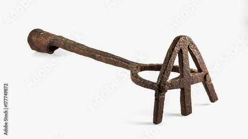 branding iron for cattle isolated on the white background