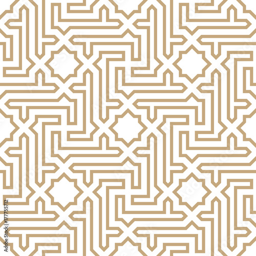 arabic geometric seamless ornament pattern