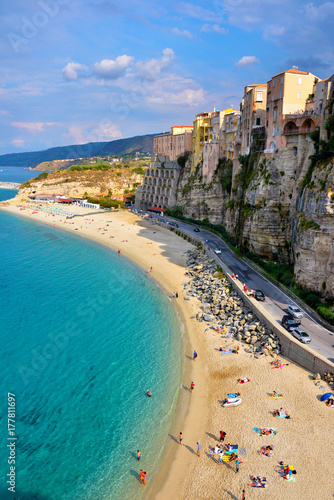 beach and sea of Tropea Calabria Italy