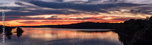 Brilliant Sunset on Cumberland River in Tennessee