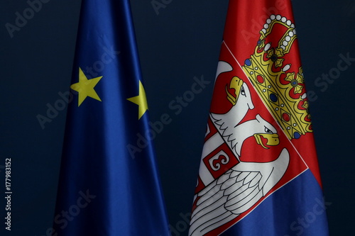 EU and Serbia Flag