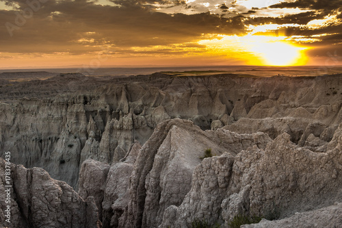 badlands, zachód, park narodowy, stany zjednoczone, ameryka, góra, badlands, pustynia, suchy, nieużytki, płaskowyż, przygoda, pejzaż, dzień ,niebo