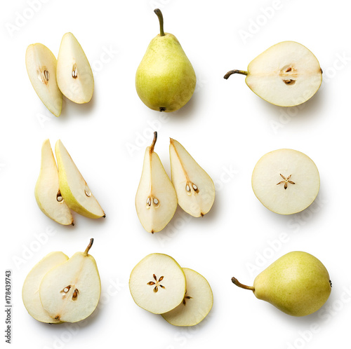 Fresh pear isolated on white background