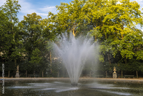 Fountain in a public park in Brussels, Belgium