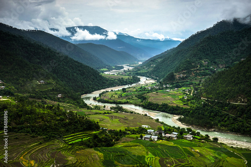 Bhutan Nature View overlooking River