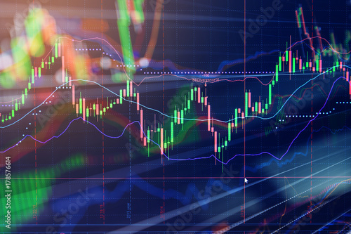 financial business graph chart analysis forex stock market graph background