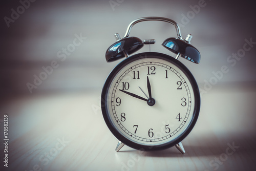vintage Alarm clock on a table