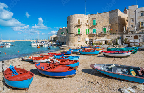 Old harbour in Giovinazzo, province of Bari, Puglia, southern Italy.