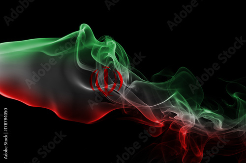 Iran national smoke flag