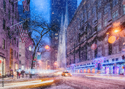 Snow over St. Patrick's Cathedral