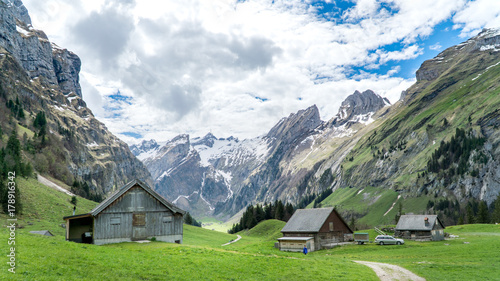 The Swiss Alps near Seealpsee lake, Appenzeller Land, Switzerland