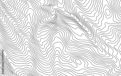 MobileThe stylized height of the topographic contour in lines and contours. The concept of a conditional geography scheme and the terrain path. Vector illustration.