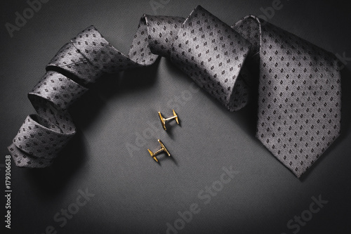 Stylish mens accessories tie and cuff links