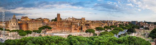 Panoramic view of the Roman Forum, Rome, Italy