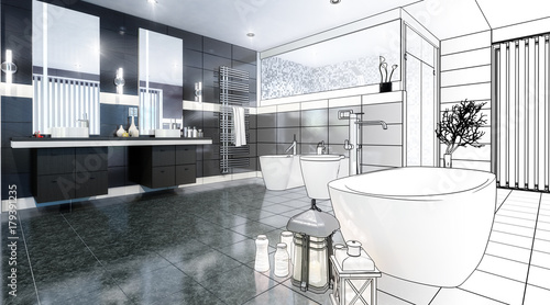 Luxurious Bathroom (scetch)