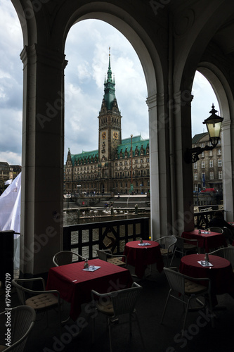 Beautiful view of Hamburg Rathaus, Germany
