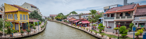 panorama des quais de Malacca