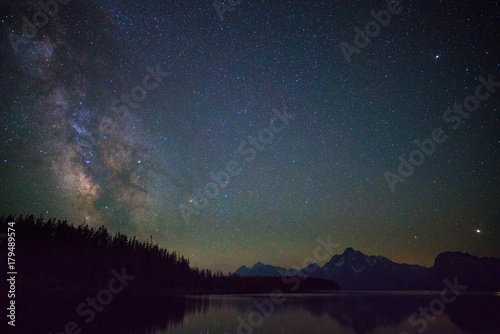 Milky way over Grand Teton national park