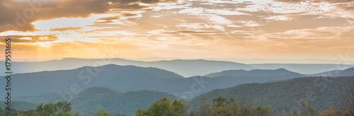 Sunset over Shenandoah National Park