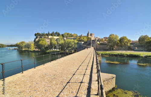 The Pont Saint-Bénézet also known as the Pont d'Avignon, France 