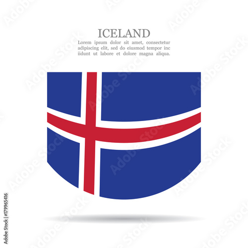 Iceland national flag vector icon