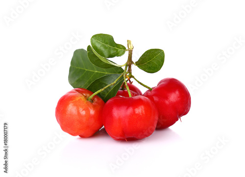 Barbados cherry, Malpighia emarginata, Family Malpighiaceae