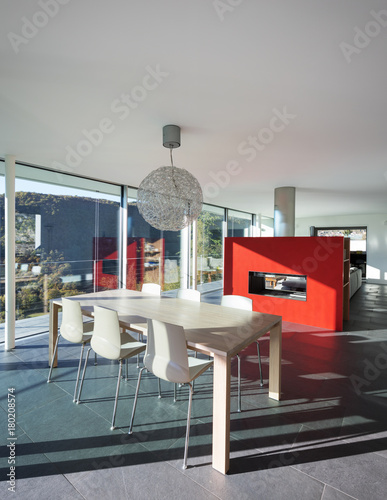 Modern villa interiors, living room