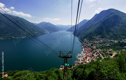 overlooking Lake Como by the Argegno - Pigra cable car