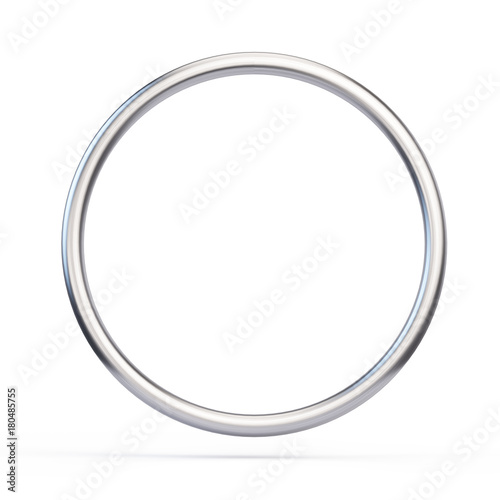 Metall ring frame isolated on white background - 3d illustration