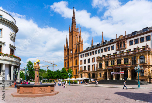 Rathaus nassauer dom marktbrunnen marktplatz wiesbaden Hessischer Landtag 