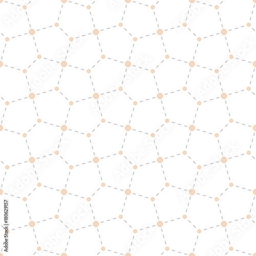 Vector seamless texture. Modern geometric background. Grid with pentagonal cells