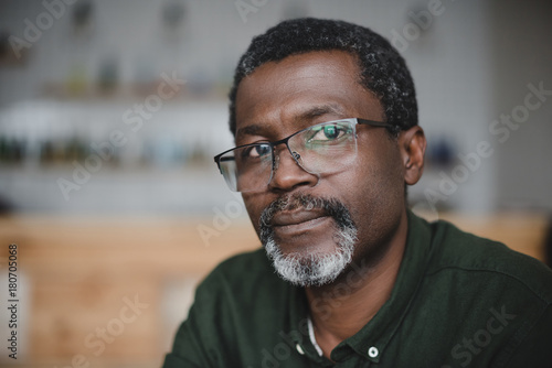 mature african american man in bar