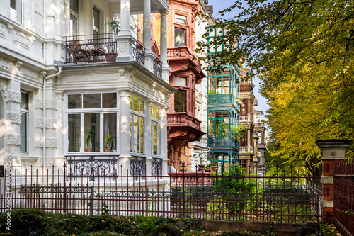 Belle Epoque Rheingauviertel in Wiesbaden im Herbst