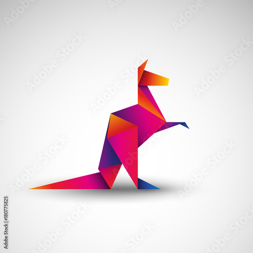 kangur origami wektor