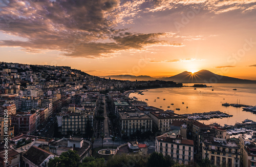 Beautiful Sunrise in Naples, Italy