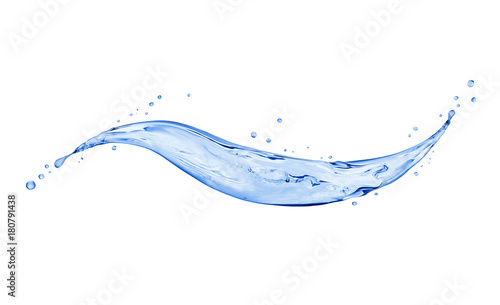 Splash of fresh water close-up isolated on white background