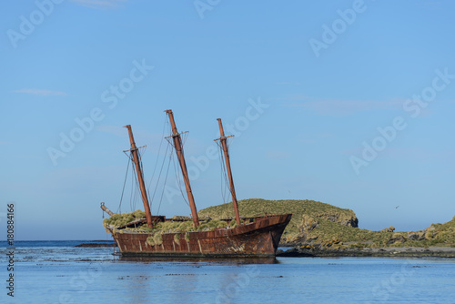 Bayard wreck in Ocean harbour on South Georgia