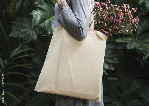 Design space on tote bag