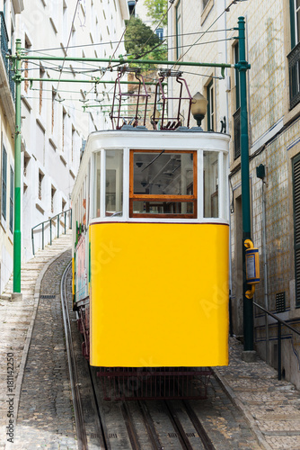 Famous historic funicular railway in Lisbon.