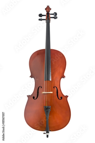 cello on white background
