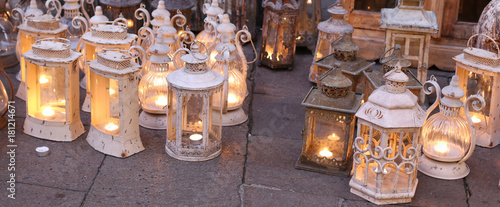 many decorative lamps with candles for sale