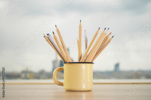 Mug with pencils