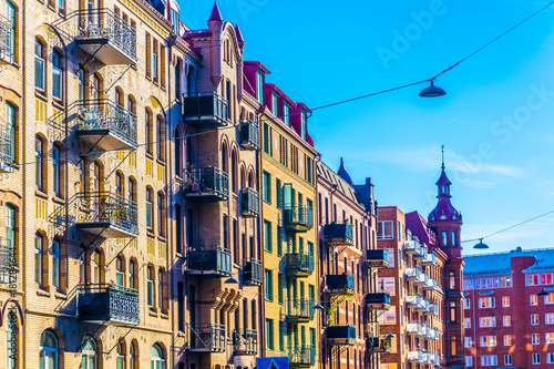 Colorful facades of goteborg, Sweden.