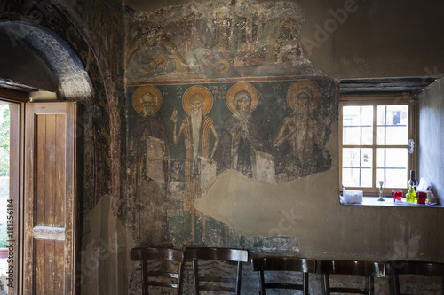 Frescos inside the church of Saint Nicholas Orphanos, Thessaloniki, Greece