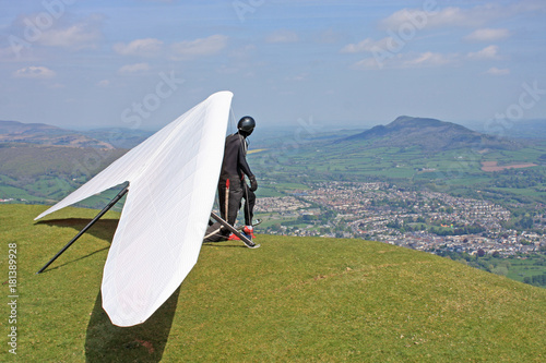 Hang Glider prepared to fly