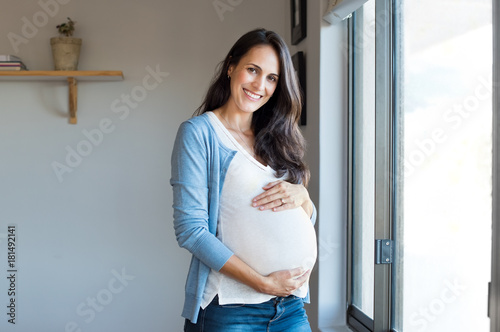 Happy pregnant woman